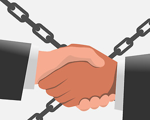 Image showing Business people handshake
