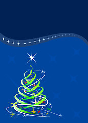 Image showing Blue Christmas template