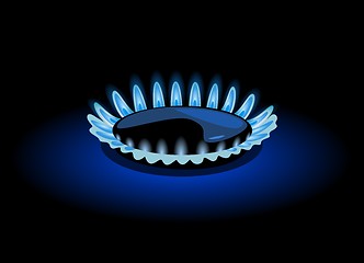 Image showing Blue flame of gas