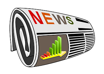 Image showing Rolled newspaper vector