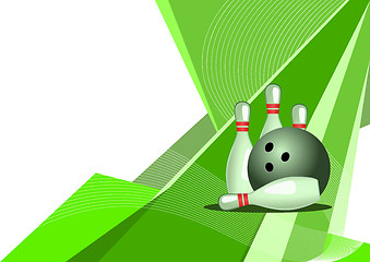 Image showing Bowling, abstract design