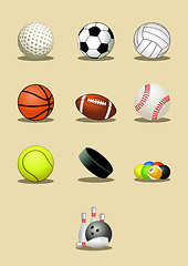 Image showing  Sport balls icon set