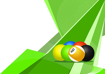 Image showing Pool balls, abstract design