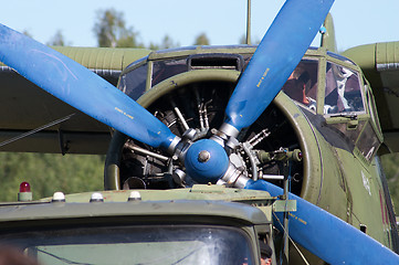 Image showing Biplane engine