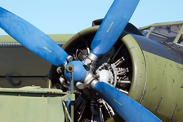 Image showing Biplane engine