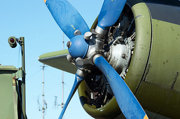 Image showing Biplane engine