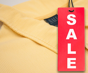 Image showing Sale Tag and Polo Shirt