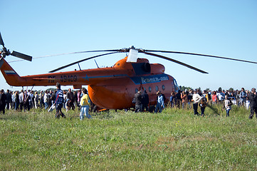 Image showing Helicopters in airshow