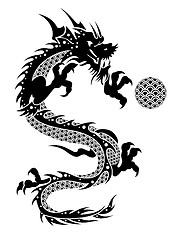 Image showing 2012 Flying Chinese Dragon with Ball Clipart