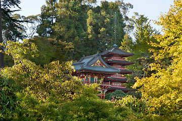 Image showing Pagodas in San Francisco Japanese Garden