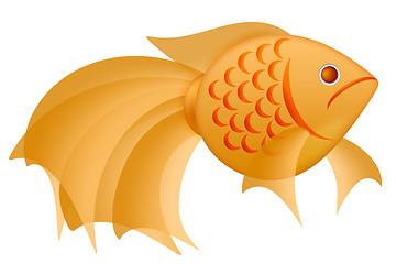 Image showing Fancy Goldfish Illustration Isolated on White