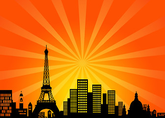 Image showing Paris France Downtown City Skyline