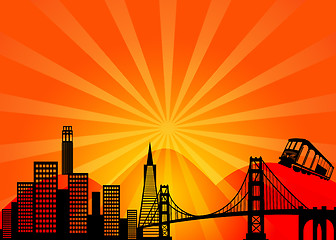 Image showing San Francisco California City Skyline Clipart