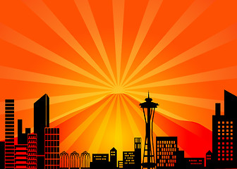 Image showing Seattle Washington City Skyline