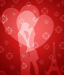 Image showing Happy Valentines Day Couple in Paris