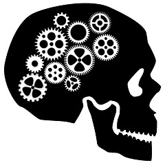 Image showing Skull with Gears Clipart