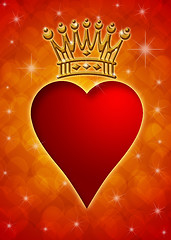 Image showing Valentine's Day Heart with Crown