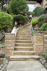 Image showing Stone Works Staircase Entrance from the Street