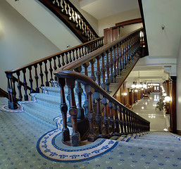 Image showing Old Staircase in Pioneer Courthouse