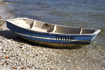 Image showing small wooden boat