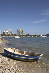 Image showing small wooden boat