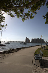 Image showing framed view towards sarasota bay