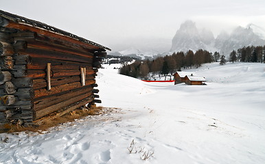 Image showing Old winter cottage