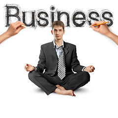 Image showing sketch word business with businessman