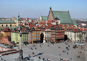 Image showing Overview of the Old Town in Warsaw