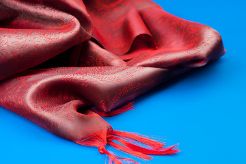 Image showing Red beautiful fabric