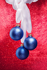 Image showing Bunch of Christmas balls