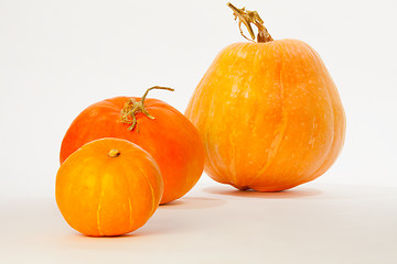 Image showing Three pumpkins