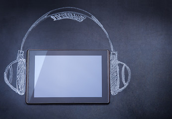 Image showing Tablet computer as audio player