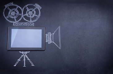 Image showing Tablet computer as movie camera