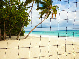 Image showing Beach volleyball place