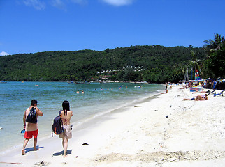 Image showing Couple on a beach