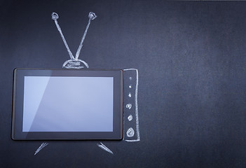 Image showing Tablet computer as TV