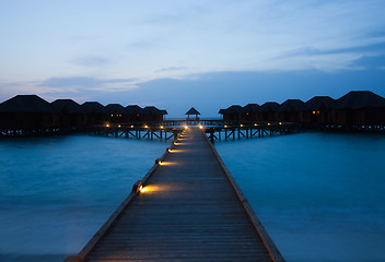 Image showing Water bungalows