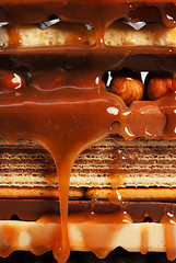 Image showing Chocolate - caramel cake