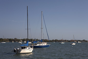 Image showing yachts on the harbour