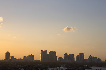 Image showing Early evening skyline view of fort lauderdale