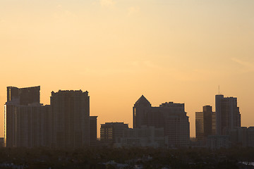 Image showing Early evening skyline view of fort lauderdale