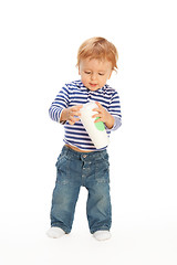 Image showing Kid with coffee mug