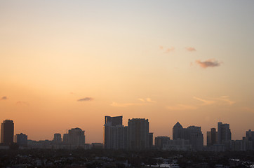 Image showing Early evening skyline view of fort lauderdale