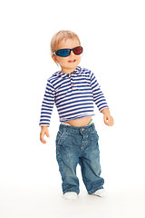 Image showing Cute kid in 3d glasses