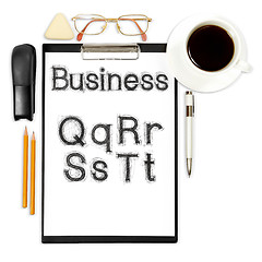 Image showing abstract business background with alphabet