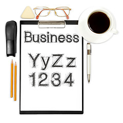 Image showing abstract business background with alphabet