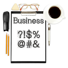 Image showing abstract business background with alphabet