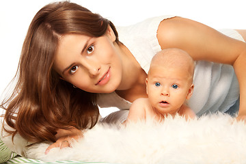 Image showing Young mother with baby