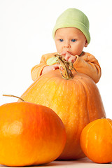 Image showing Autumn baby